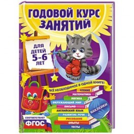 Годовой курс занятий для детей 5-6 лет. С наклейками