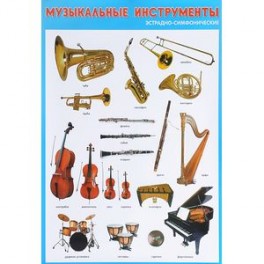 Эстрадно-симфонические музыкальные инструменты. Плакат