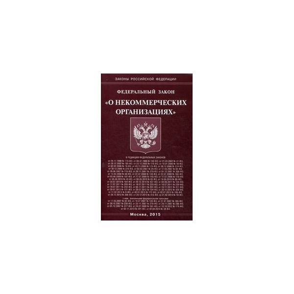 Законодательство о некоммерческих организациях. Закон &amp.