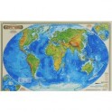 Физическая карта мира 1:55 млн. Настольная карта