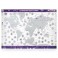 Стираемая карта мира (скретч-карта) "Color Edition", 42х59 см (фиолетовая, стираемый слой - серебро)