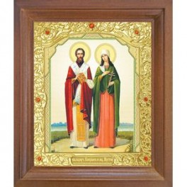 Икона Киприан и Иустина. 10x12