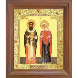 Икона Киприан и Иустина. 15x18