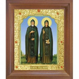 Икона Петра и Февронии. 10x12