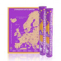 Скретч-карта мира "European Edition" А2, 59х42см, в прочном цилиндрическом тубусе