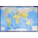 Карта настенная "Мир" политическая, с флагами государств