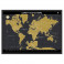 Скретч-карта мира А2 "Carbon Edition", черная