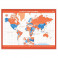Скретч-карта мира А2 "Премиум", бело-оранжевая