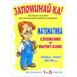 Математика. 1-5 класс. Сложение и вычитание. Плакат