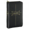 Библия кожаная черная на молнии с золотым обрезом
