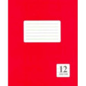 Тетрадь школьная Красная, 12 листов, А5, линейка