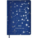 Ежедневник датированный на 2024 год Астрологический, синий, А5, 200 листов
