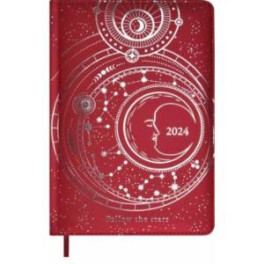 Ежедневник датированный на 2024 год Астрологический, красный, А5, 200 листов