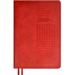 Ежедневник датированный на 2024 год Флоттер, красный, А5, 176 листов