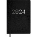 Ежедневник датированный на 2024 год Шеврет экстра, черный, А6+, 120 листов