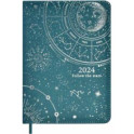 Ежедневник датированный на 2024 год Астрологический, зеленый, А6+, 200 листов