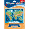 Набор для детского творчества 3D-аппликация Карта мира