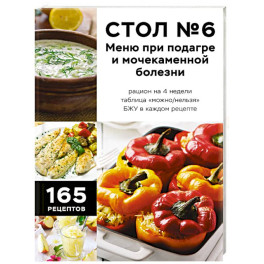 Стол №6. Меню при подагре и мочекаменной болезни. С рекомендациями специалиста