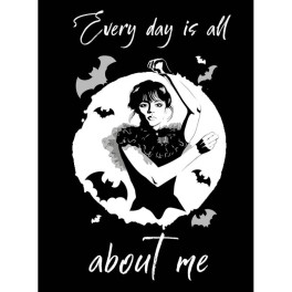 Every day is all about me. Уэнсдей. Блокнот в точку