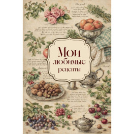 Мои любимые рецепты. Розы и виноград. Книга для записи кулинарных рецептов. Твердый переплет А5