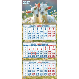 Календарь квартальный на 2027 год "Символ года. Вид 2"